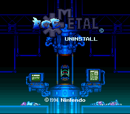 Super Metroid - Ice Metal Uninstall (Re-palette v1.4) Title Screen
